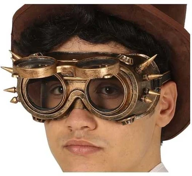 Fiesta Steampunk briller med klap