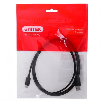 Kabelis Unitek USB 3.0 to USB-C USB 3.0, USB-C, 1.5 m, juoda