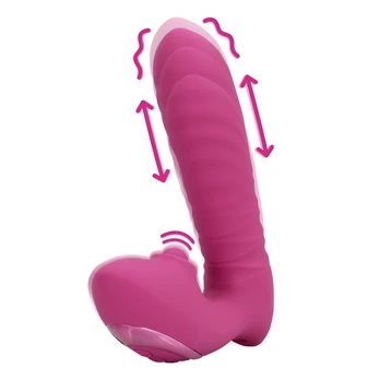 Loveline By Shots Thrusting and Tapping Vibrator - Powerful Rožinė