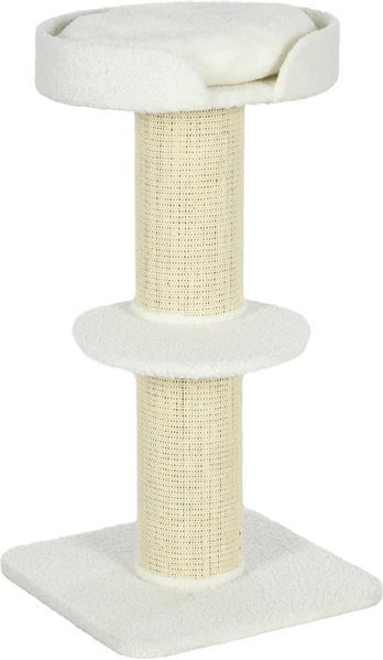 Aosom Katzenbaum 91 cm, kačių draskyklė su guoliu, platforma, kreminė