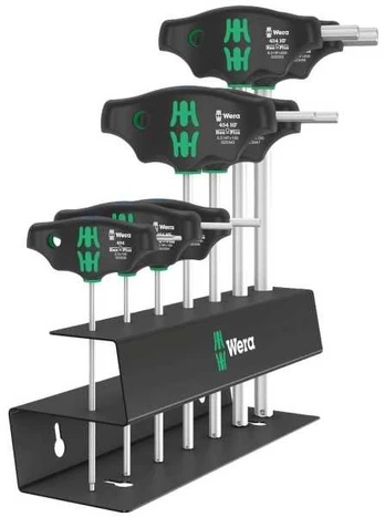 Wera 454/7 HF Set 2 Schraubendrehersatz Quergriff-Schraubendreher Hex-Plus mit Haltefunktion