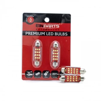 LED bulbs C5W, 6000K, 9-16V, 42 mm