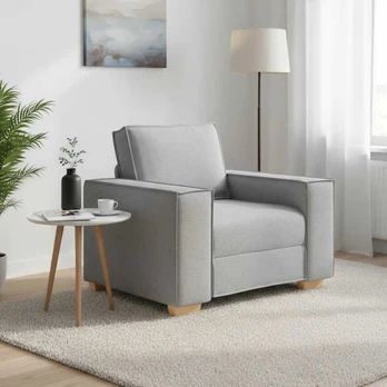 Sofa-kėdė, debesų pilka, 100x78x84 cm, audinys