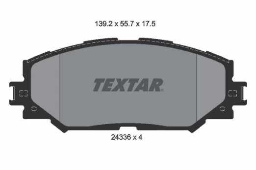 Stabdžių trinkelių rinkinys, diskinis stabdys TEXTAR 2433601