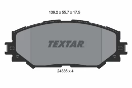 Stabdžių trinkelių rinkinys, diskinis stabdys TEXTAR 2433601 kaina