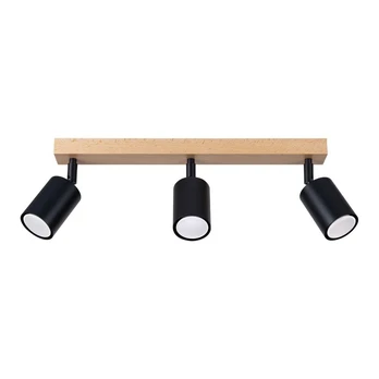 Ceiling lamp VERDO 3L black gaismeklis