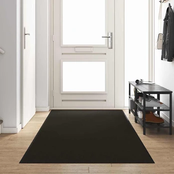 Stačiakampis durų kilimėlis juodas 120x350 cm