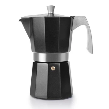 Espresso kavos virimo aparatas Evva juodas, 6 puodeliams