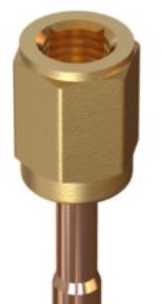 Danfoss FSA 22 - Adapteris, 1/4'', Flare, 1/4'', Lodde