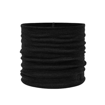 Buff Heavyweight Merino Wool Solid Black Daugiafunkcinis šalikas