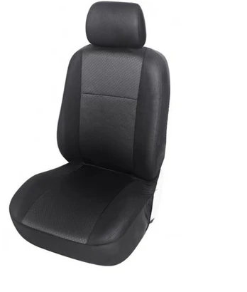 Seat covers, size: 1 (black, front, single seats, 1 seat cover + 1 head rest covers)