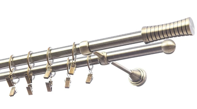 Karnizo komplektas Olimp Walec, 360 cm, Ø 19 mm, antikinio aukso