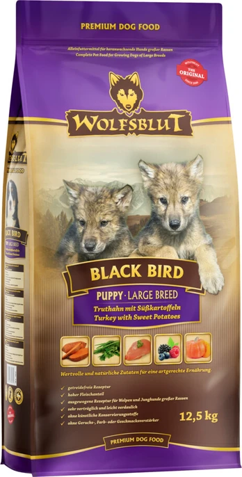 Wolfsblut - black bird Large breed puppy - 12,5kg
