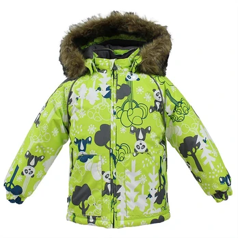 Huppa Vaikų žieminė striukė VIRGO, lime pattern, 104