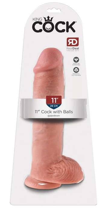 Dildo KING COCK 11 WITH BALLS 28 cm