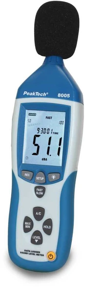 Profesionalus garso lygio matuoklis su "Datalogger" PeakTech® P 8005
