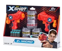 XShot X-Shot Excel Double Micro Foam Dart Blaster Combo Pack (8 Darts 3 Cans) kaina