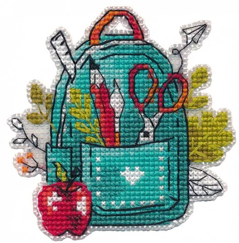 Cross stitch kit "Magnet. Backpack" 8,4×8,7 cm S1655