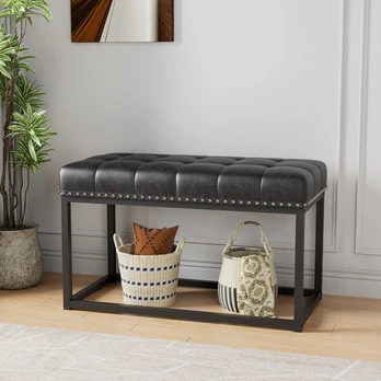 Suoliukas, odinė sėdynė, metalinis rėmas, 91 cm, 1 vnt