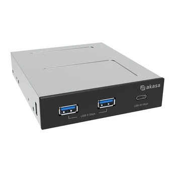 Akasa AK-ICR-36 USB 3.2 Gen 2 Typ C Panel - juodas