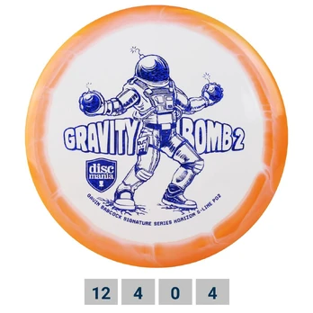 Diskgolfo diskas Distance Driver S-LINE HORIZON PD2 Gravity Bomb 2 White/Orange