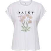 ONLY Marškinėliai Jany 15372108 Balta Regular Fit