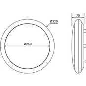BRUMBERG Gavan LED lubinis šviestuvas, IP65, baltas Ø32cm