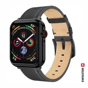 Swissten Leather Strap for Apple Watch 42 / 44 / 45 / 49mm kaina