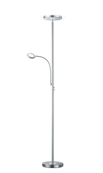 Trio-Lighting Ackbar LED uplighter brushed steel stāvlampa