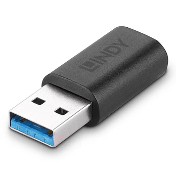 Adapteris USB Lindy 41904 USB-C - USB Juodas (41904)