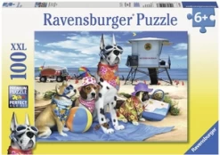 Dėlionė Ravensburger Šunys paplūdimyje, 100 d. kaina