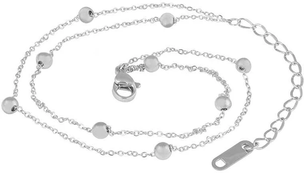 Troli Modern steel leg chain Globe Sidabrinis