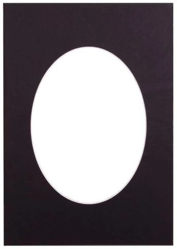 Passepartout 30x40, black oval | 20759