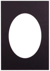 Passepartout 30x40, black oval | 20759 kaina