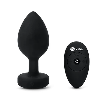 B-Vibe - Vibrating Jewel Plug xxl Black Analinis kaištis