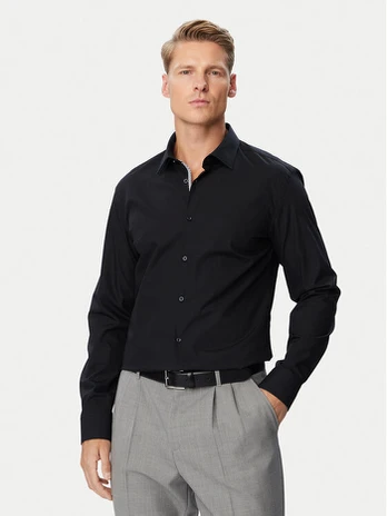 HUGO Marškiniai 50570285 Juoda Slim Fit