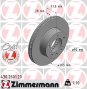 Stabdžių diskas ZIMMERMANN 430.2601.20 kaina