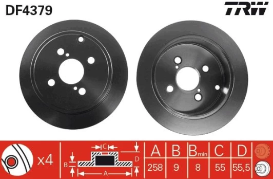 TRW DF4379 Brake Disc