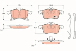 TRW GDB1668 Brake pad set