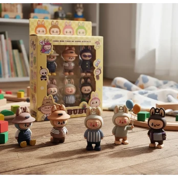 Mini Labubu figūrėlių rinkinys - 6 vnt.