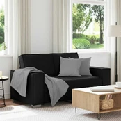 Dvivietė sofa Juoda 120 cm Dirbtinė oda kaina