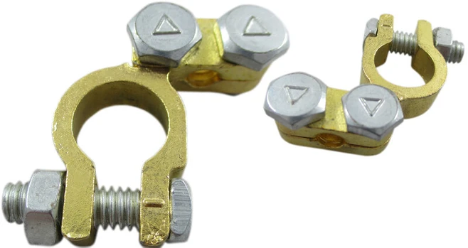 Gnybtas akumuliatoriui "minus", 54 gr., žalvaris