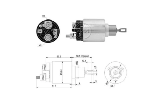 Solenoidinis jungiklis, starteris ERA ZM5773
