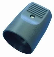 MicroConnect Extender with earth, straight, juodas 10A-250V