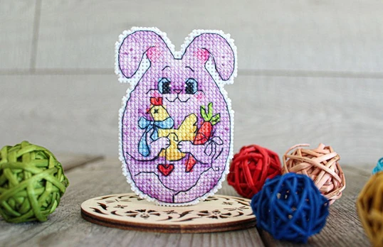 Cross stitch kit "Easter bunny with chicken" SR-870
