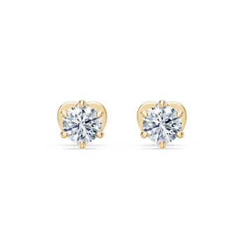 Auksiniai auskarai su deimantais „Diamond Heart V“