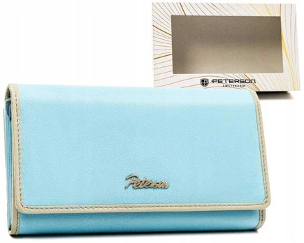 Leather wallet RFID PETERSON PTN KA-24