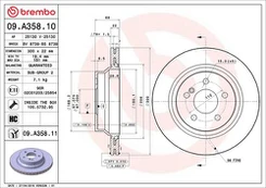 BREMBO 09.A358.11 Stabdžių diskas