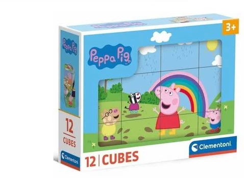 Clementoni CLE Cubi klocki 12 winka Peppa 41195