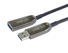 Kabelis USB PremiumCord USB-A - USB-A 10 m Juodas (ku3opt10)